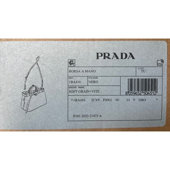 $6100 NEW PRADA LARGE BLACK LEATHER BUCKLE SHOULDER TOTE BAG AUTHENTIC - Picture 15 of 16